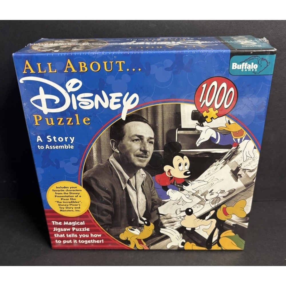 Disney All About Disney Puzzle Buffalo Games 1026 Pc A Story to Assemble NEW